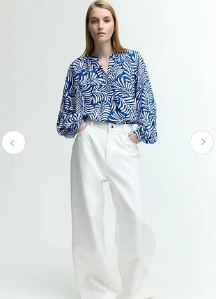 Бавовняна сорочка в квітковий принт h&m