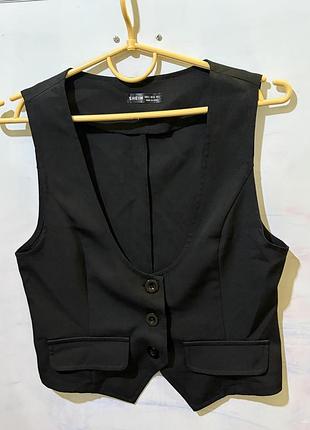 Чорна жіноча жилетка shein