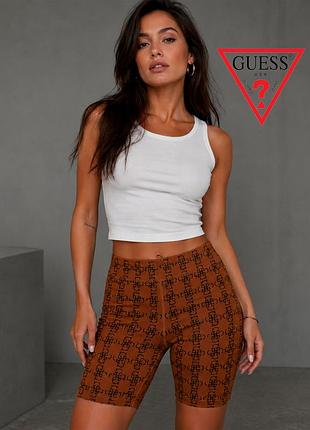 Нові коричневі еластичні шорти оригінал guess xs-s