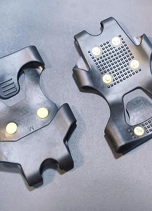 Lemigo non slip snow crabbers протиковзні накладки льодоходи для взуття з жовтими сталевими шипами для стабільності на льоду роз.м