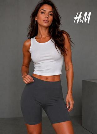 Нові темно сірі базові шорти h&m s