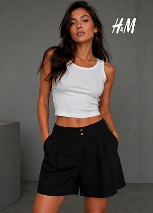 Нові чорні класичні шорти h&m 34