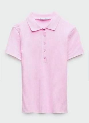 Розовая кофточка поло zara размер s\m