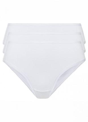 Трусики-слип набор 3 шт. хлопковые для женщины esmara lycra® 371759_427478_ s белый