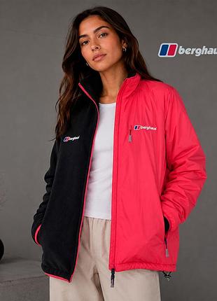 Женская двусторонняя куртка розовый черный цвет berghaus s