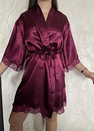 Шовковий сатиновий халат p.s boux avenue