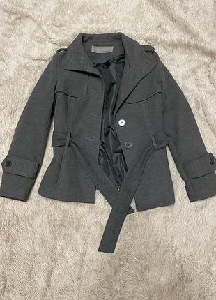 Пальто жіноче, zara, темно-сірого кольору, розмір м