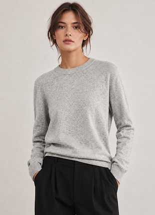 Легкий серый меланжевый свитерик h&amp;m