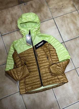 Куртка adidas terrex primaloft оригинал натуральный пух осенняя скалоладается в карман терекс адедас трекинговая новая с этикетками туристическая