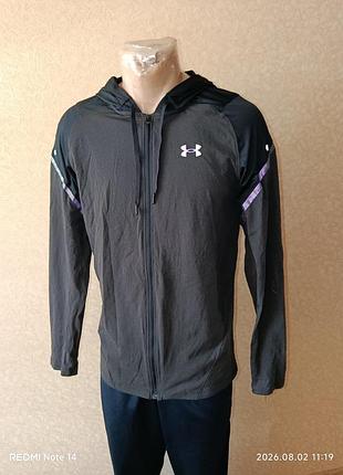 Спортивная кофта зип-худи under armour rush fz hoodie (оригинал), р.s/m