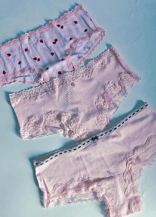 Набор трусиков victoria secret трусики victoria’s secret ажурные чикини victoria’s secret белье victoria’s secret