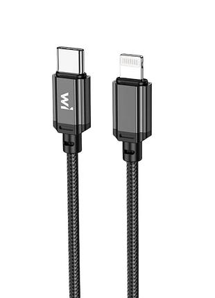 Кабель wibrand cobra pd nylon charging data cable for ip 1m black