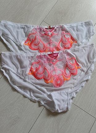 Белые трусики ажурные трусы кружевные m&amp;s xl 2xl 14 16 42 44