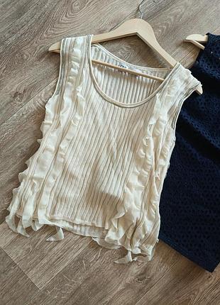 Блузка маечка от zara с рюшами