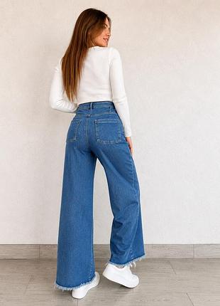 Джинси reserved m широкі кюлоти сині wide leg палаццо висока посадка жіночі