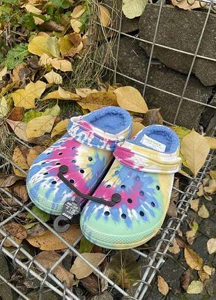 Оригінальні crocs на хутрі з етикетками для дому крокси на подарунок
