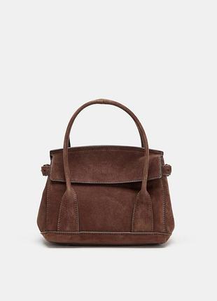 Сумка замша натуральна zara