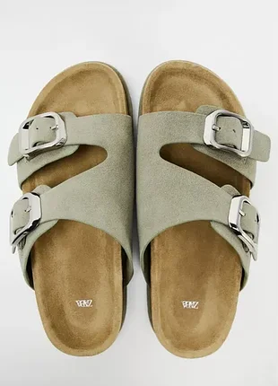 Сандалі шльопанці шкіряні zara 39 розмір