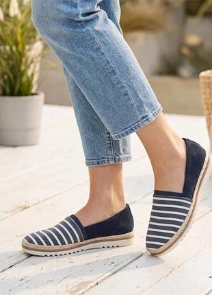 Мокасини натуральна замша+ текстиль clarks 39