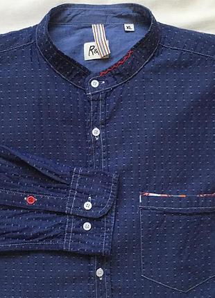 Сорочка бавовняна з комірцем стійкою r&k розмір l-xl/48-50