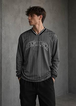 Лонгслив everlast boxing academy серого цвета