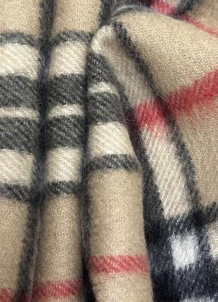 Шотландський кашеміровий шарф lochmere в клітинку (стиль burberry), 100% кашемір