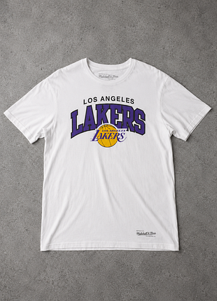 Белая футболка mitchell &amp; ness los angeles lakers (nba)