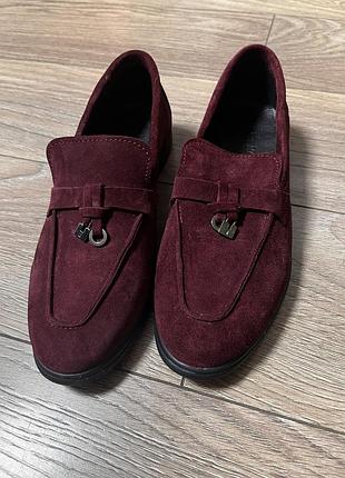 Лофери жіночі 👞 бордові 37 розмір