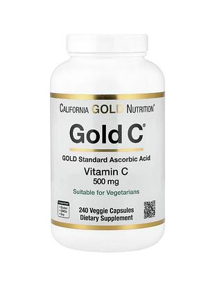 Gold c® (500 мг) від california gold nutrition®, 240 капсул