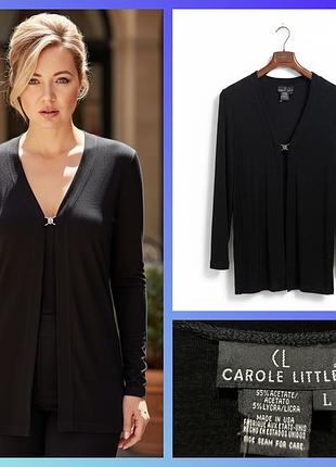 Carole little черный кардиган, из ацетата, который имеет застежку в виде пряжки.