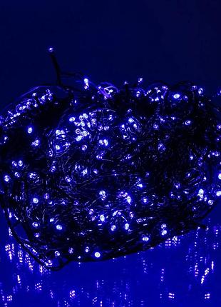 Гірлянда різдвяна фея вулична 100 (м) 1000 led чорний провід синій cf1000l100mbbl