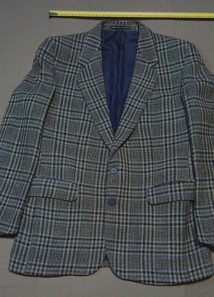 Плечі 48 см vintage  farah tilford&stuart  картатий піджак made in britain 100% pure new wool 
size 42r ідеально на 40r
