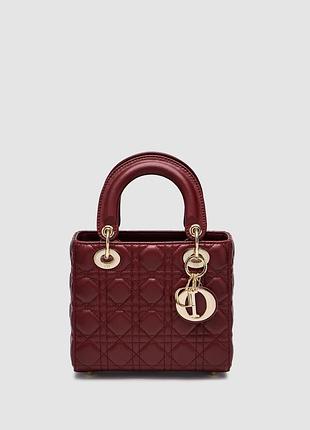 Сумка диор small lady my abcdior bag burgundy
