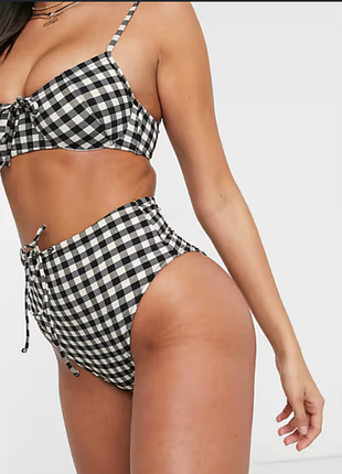 Купальник роздільний asos з принтом висока посадка