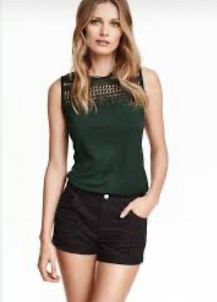 Вискозовая майка с кружевом h&m p.m