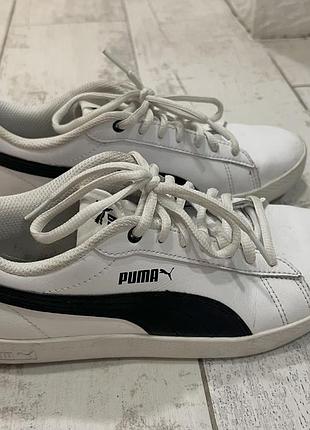 Puma smash v2 жіночі кросівки у білому кольорі