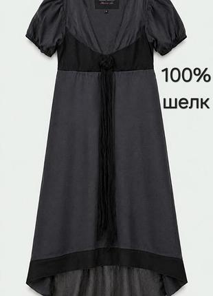 Шелковое асимметричное платье laundry industry robe du soir, размер 3 (l)