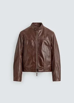 Кожаная куртка zara размер s