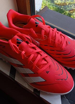 Чоловічі футбольні сороконіжки adidas predator club turf  id3784 оригінал нові р.44.5 червоні