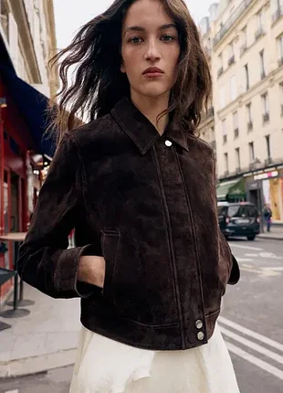 Куртка zara leather размер s