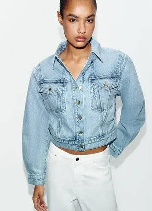 Базовая джинсовая куртка zara размер s