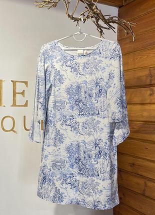 Жіноча біла лляна сукня міні від h&m у розмірі xs-s