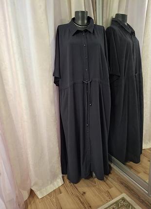 Роскошное с карманами и поясом платье 👗 рубашка большого размера