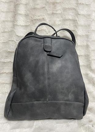 Італійський міський рюкзак venturini milano у графітовому відтінку 🩶🎒