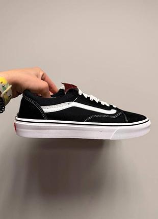Уцінка кеди чорні унісекс vans old skool classic white black