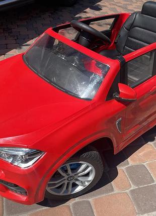 Дитячий електромобіль джип m 4522 eblr-3 bmw x5, червоний, для дітей 3-7 років