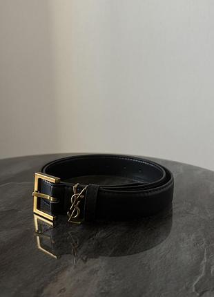 Чорний ремінь saint laurent