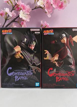 Оригінальна фігурка учіха сасуке та ітачі учіха - наруто combination battle bandai banpresto