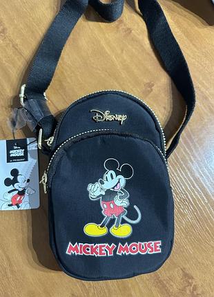 Сумка primark mickey mouse чорного кольору.