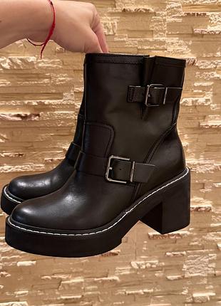 Черевики dkny, оригінал с натуральна шкіра. розмір 39.5 (25.5-26см)